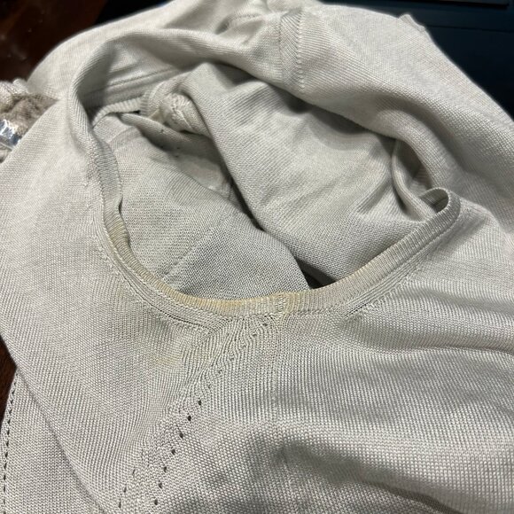 Womens Christian Dior Silver-Gray 100% Silk Sleeveless Knit Scoop Neck Top 4 - Picture 7 of 12